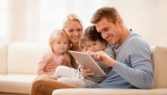 Family on Couch